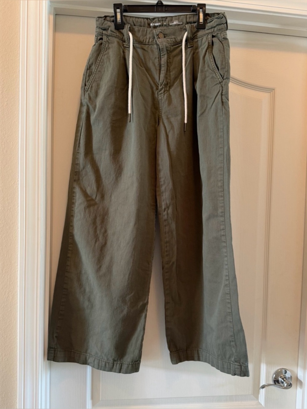 Old Navy Wide-Leg Drawstring Pants - Olive Green